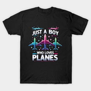 Just A Boy Who Loves Planes T-Shirt & Toddler Airplane Lover T-Shirt